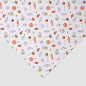 Whimsical Halloween Snoep and Skulls Pattern Tissuepapier (Detail)