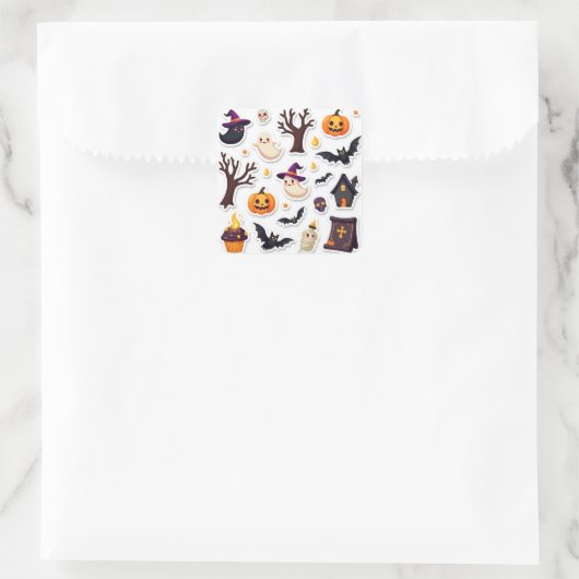 Whimsical Halloween Sticker Sheet – Cute Ghosts (Sac)
