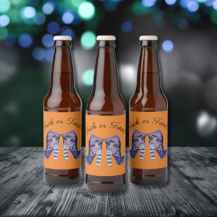 Whimsical Halloween Witch Boots Bier Etiket
