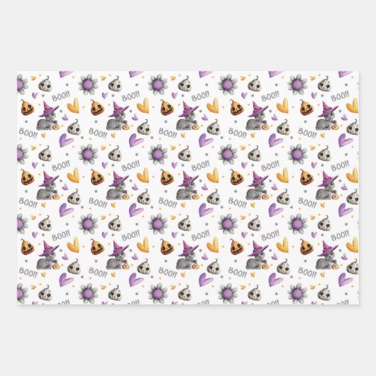 Whimsical Halloween Wrapping Paper Sheets (Voorkant 3)