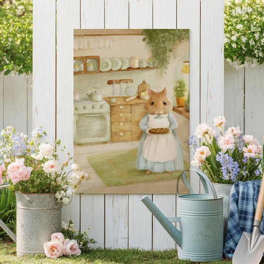 Whimsical hamster Storybook kids Poster