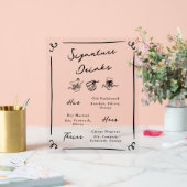 Whimsical Hand Drake Signature Boissons (Mariage)