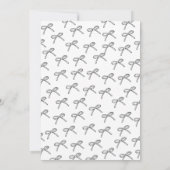 Whimsical Hand Drawn Bow Baby shower Kaart (Achterkant)