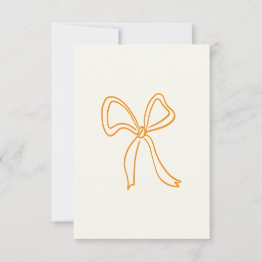 Whimsical Hand Drawn Bows Save the Date Kaart (Achterkant)