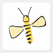 Whimsical Hand Drawn Bumble Bee stickers (Devant)