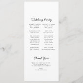 Whimsical Hand-Drawn Cake Mariage Flat Programme (Dos)