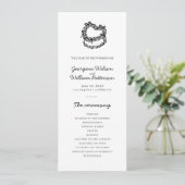 Whimsical Hand-Drawn Cake Mariage Flat Programme (Debout devant)