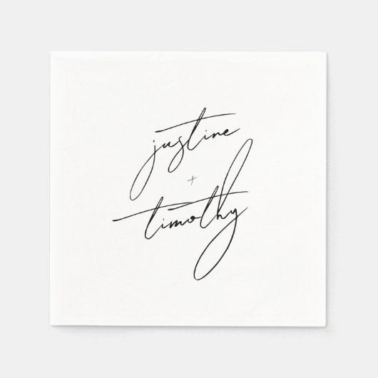 Whimsical Hand-Drawn Cake Trouwservetten Servet (Voorkant)