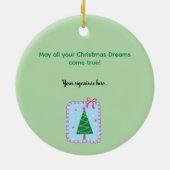 Whimsical Hand-Drawn Christmas Tree Holiday Keramisch Ornament (Achterkant)