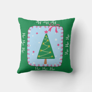 Whimsical Hand-Drawn Christmas Tree Holiday Kussen