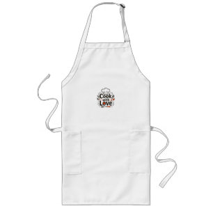 Whimsical Hand-Drawn "Cook with Love" Logo with Ch Lang Schort