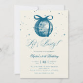 Whimsical Hand Drawn Disco Blauw Elke Leeftijd Ver Kaart (Voorkant)