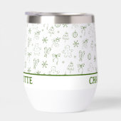 Whimsical Hand Drawn Doodle Green (Droite)