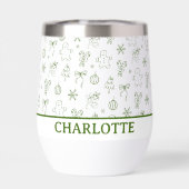 Whimsical Hand Drawn Doodle Green (Arrière)