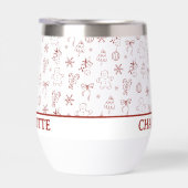 Whimsical Hand Drawn Doodle Red (Droite)