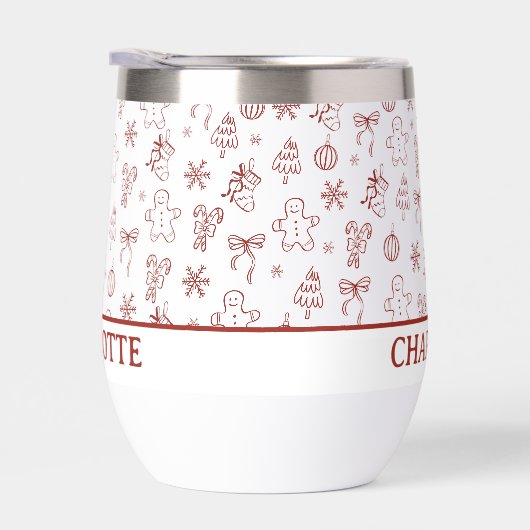 Whimsical Hand Drawn Doodle Red (Droite)