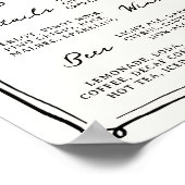 Whimsical Hand Drawn Doodles Bar Menu Poster (Hoek)