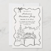 Whimsical Hand Drawn Doodles Kerstfeest Kaart (Voorkant)