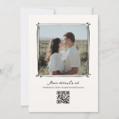 Whimsical Hand Drawn Doodles Sla de datum QR-code  Kaart (Achterkant)