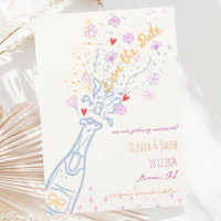 Whimsical Hand Drawn Floral Fun Save the Date
