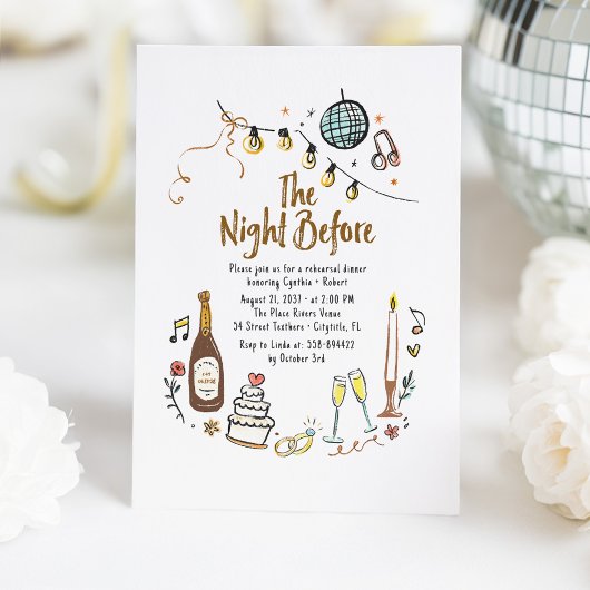 Whimsical Hand Drawn Funky repetitie diner Kaart