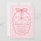 Whimsical Hand Drawn Galentine's Day Invitation (Devant)