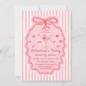 Whimsical Hand Drawn Galentine's Day Invitation (Devant)