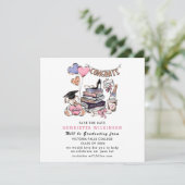 Whimsical hand drawn Graduation Save the Date Card (Staand voorkant)