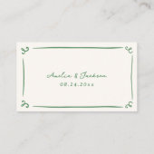 Whimsical Hand Drawn Green Drink Ticket Informatiekaartje (Achterkant)