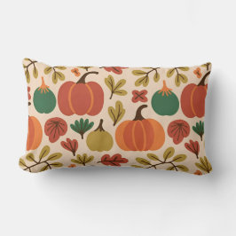 Whimsical Hand-Drawn Herfst Halloween Pompoen Seam Kussen