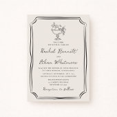 Whimsical Hand-Drawn Ivory Wedding Invitation