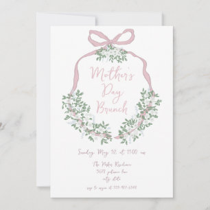 Whimsical Hand Drawn Moederdag Brunch Invitation Kaart