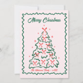 Whimsical Hand Drawn Quirky Merry Christmas Photo Feestdagenkaart (Voorkant)