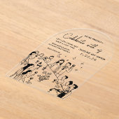 Whimsical Hand Drawn Scribble Wedding Invitation (Poser)