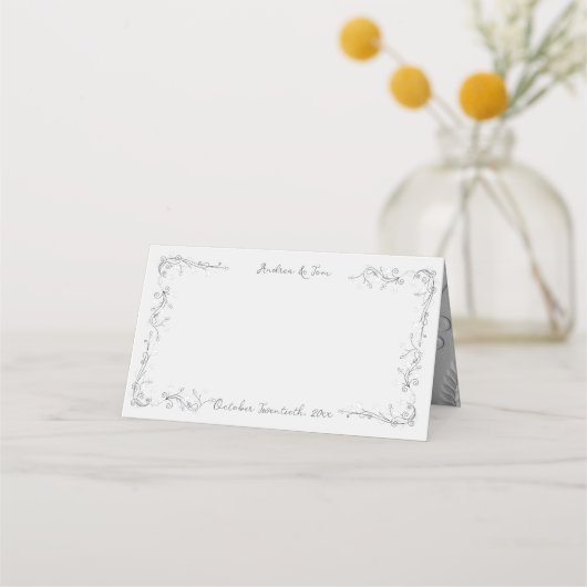 Whimsical Hand Drawn Script Wedding Guest (Achterkant)
