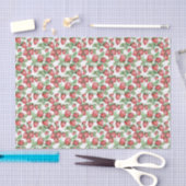 Whimsical Hand-Drawn Strawberry Pattern Waterverf Tissuepapier (Craft)