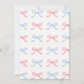 Whimsical Hand Drawn Tea Bow Baby shower Kaart (Achterkant)