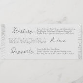 Whimsical Hand Drawn Wedding  Menu (Achterkant)