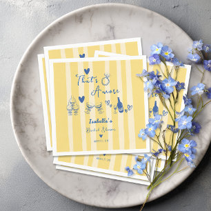 Whimsical Hand Getekend Dat is Amor Bruidsdiner Servet