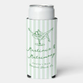Whimsical Hand getekend Green Martinis & Huwelijk (Seltzer Voorkant)