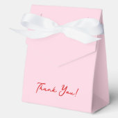 Whimsical Hand getekend Roze & Rode bruiloft Bedankdoosjes (Voorkant)