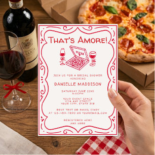 Whimsical Hand Getekende Dat Is Amor Bruiloft Fees Kaart