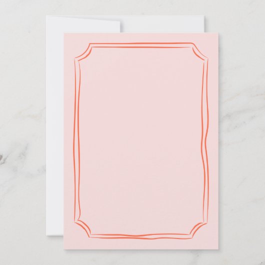 Whimsical Hand Getekende Grappige Fun Trouwdag Kaart (Achterkant)