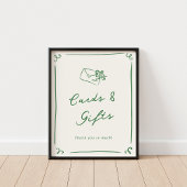 Whimsical Hand getekende groene Kaarten & geschenk Poster