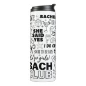 Whimsical Hand getrokken Bachelorette Thermosbeker (Gedraaid links)