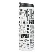 Whimsical Hand getrokken Bachelorette Thermosbeker (Geroteerd rechts)