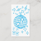 Whimsical Hand getrokken Blauwe bruiloft QR-code R Informatiekaartje (Achterkant)