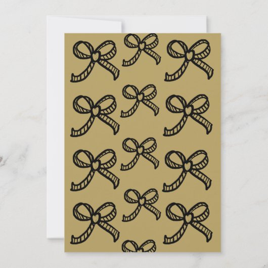 Whimsical Hand getrokken boog bruids douche uitnod Kaart (Achterkant)