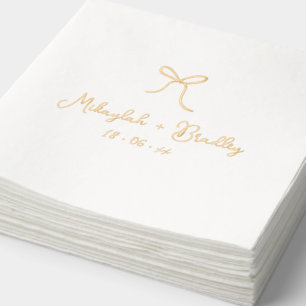 Whimsical Hand getrokken boog gepersonaliseerde br Folie Servetten