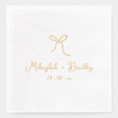 Whimsical Hand getrokken boog gepersonaliseerde br Folie Servetten (Voorkant)